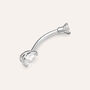 Piercing Ombelico Bon Ton Oro Bianco Cubic Zirconia