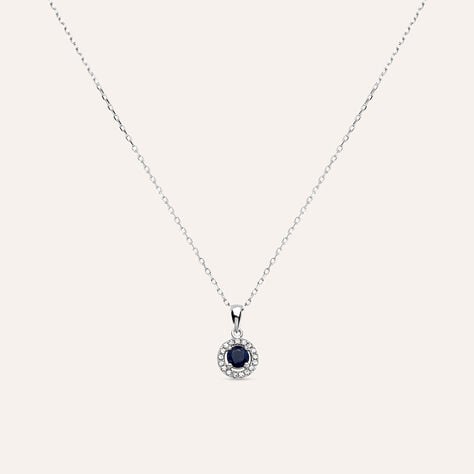 Collana Punto Luce Charlotte Oro Bianco Zaffiro Diamante - Collane Punto Luce Donna | Stroili