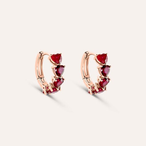 Orecchini A Cerchio Silver Rainbow Argento Rosa Cubic Zirconia - Orecchini a Cerchio Donna | Stroili
