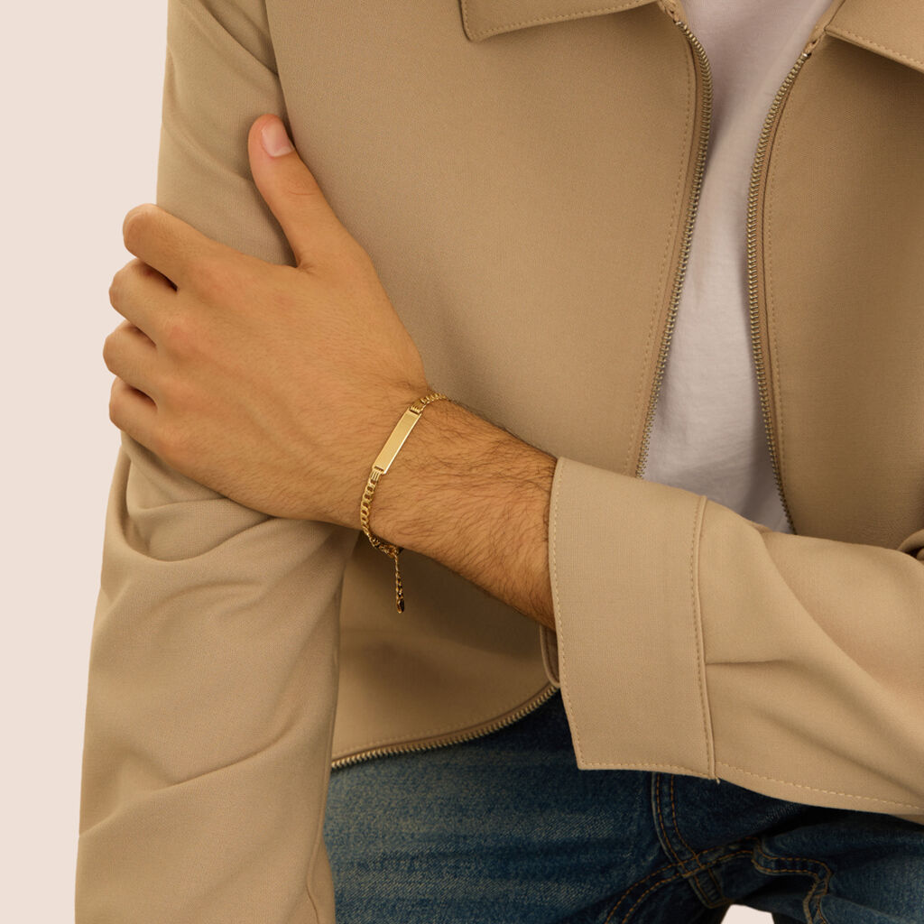Bracciale Con Targhetta L'homme Or Oro Giallo