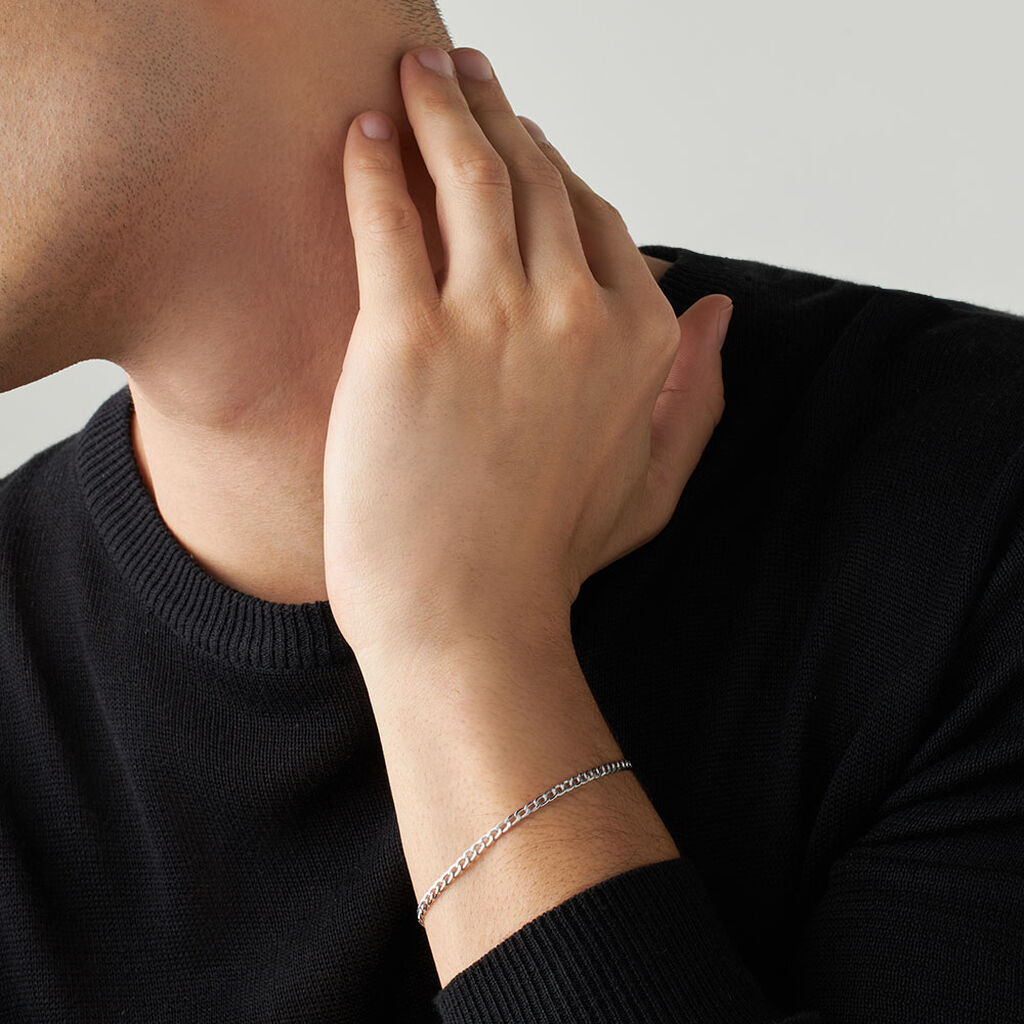 Bracciale Catena L'homme Or Oro Bianco - Bracciali Uomo | Stroili