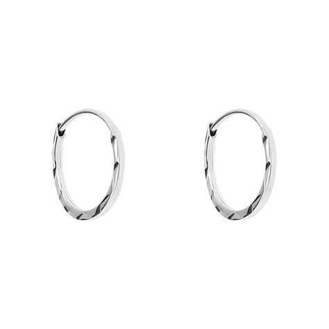 Orecchini A Cerchio Toujours Oro Bianco - Orecchini a Cerchio Donna | Stroili