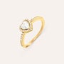 Anello Solitario Silver Glow Argento Dorato Cubic Zirconia