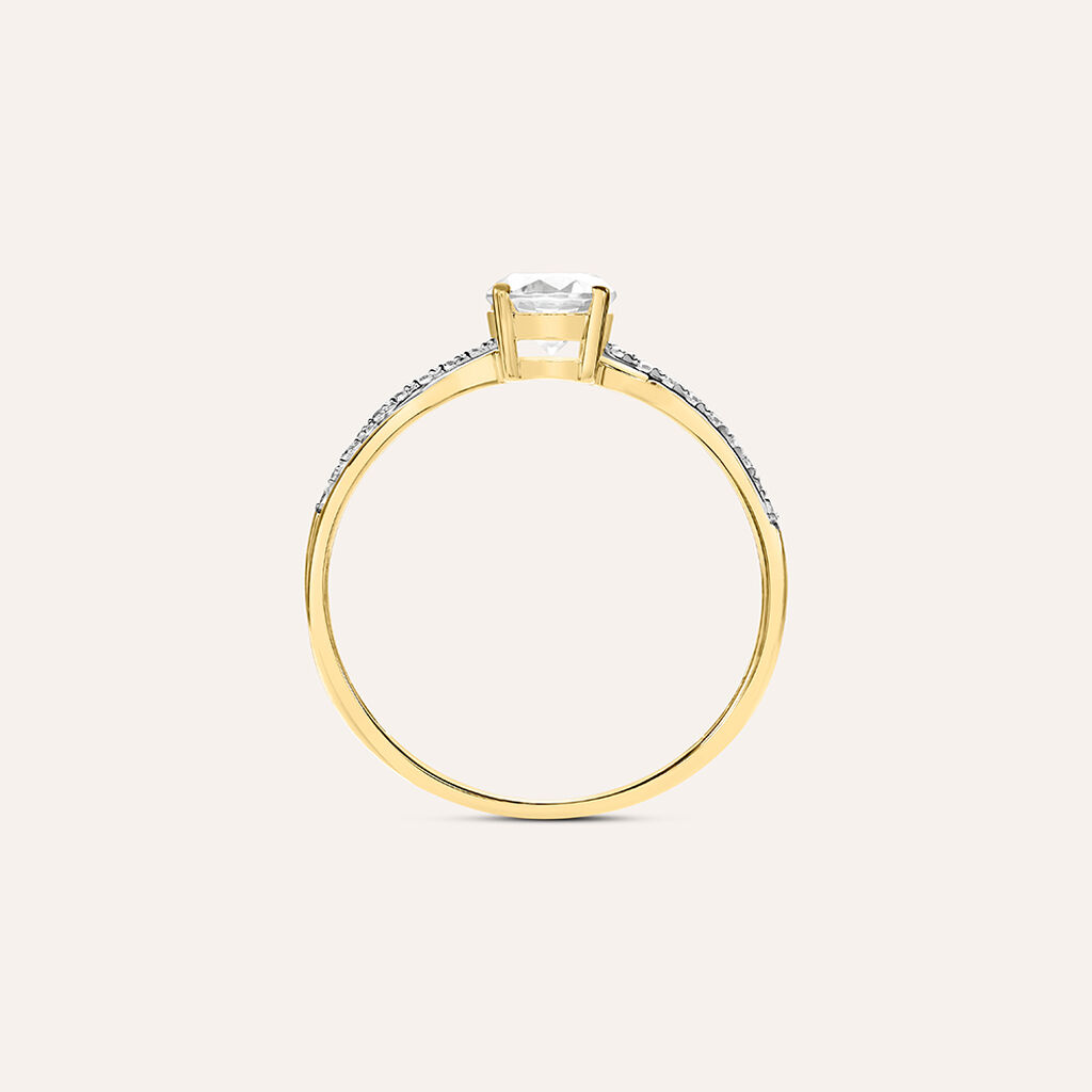 Anello Solitario Claire Oro Giallo Cubic Zirconia - Anelli con Pietre Donna | Stroili