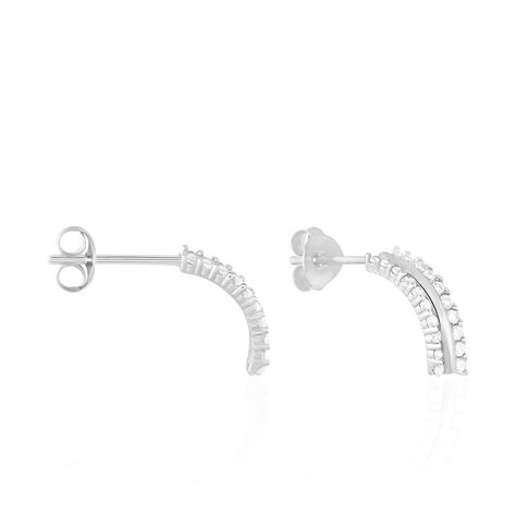 Orecchini Lobo Silver Shine Argento Rodiato Cubic Zirconia - Orecchini a Lobo Donna | Stroili