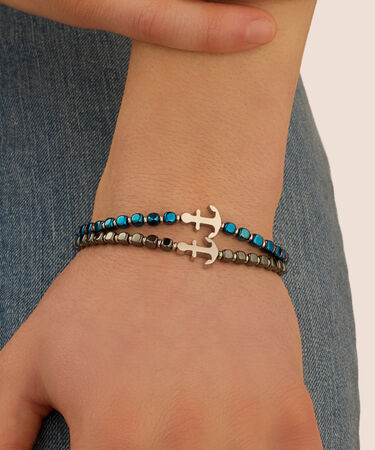 Bracciale Man Code Acciaio Ematite