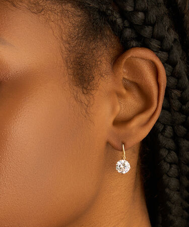 Orecchini Lobo Punto Luce Claire Oro Giallo Cubic Zirconia