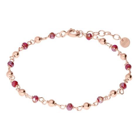 Bracciale Bambina Stroili In Argento 925 E Perline Rosa Con Cuore