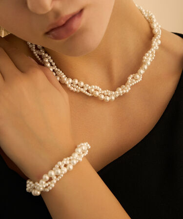 Collana Silver Pearls Argento Rodiato Perla sintetica