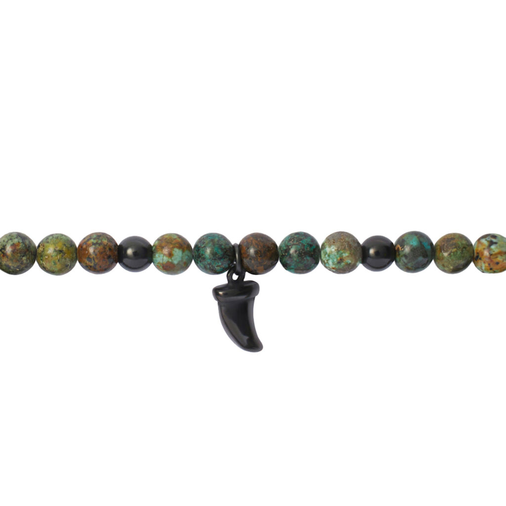 Bracciale Man Code Acciaio Nero Diaspro Kambaba - Bracciali Uomo | Stroili