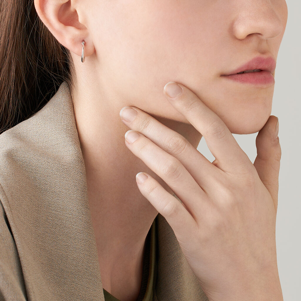 Orecchini A Cerchio Silver Collection Argento Rodiato - Orecchini a Cerchio Donna | Stroili