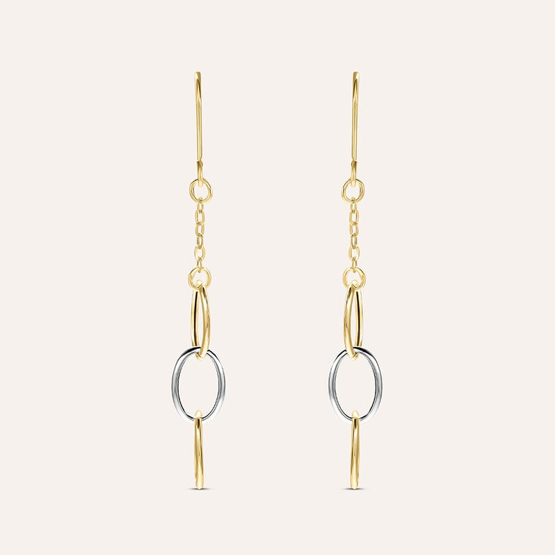 Orecchini Pendenti Beverly Oro Bicolore - Orecchini Pendenti Donna | Stroili