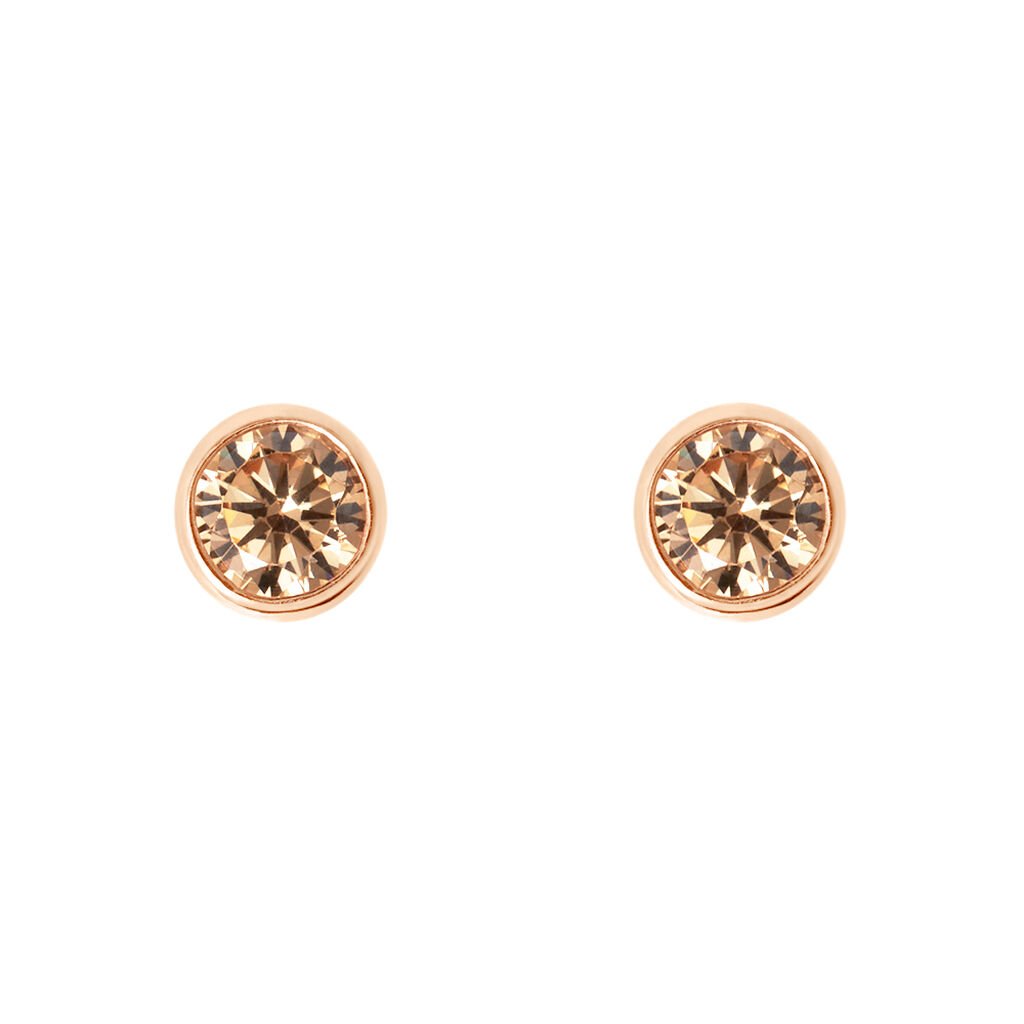 Orecchini Lobo Punto Luce Silver Rainbow Argento Rosa Cubic Zirconia - Orecchini a Lobo Donna | Stroili