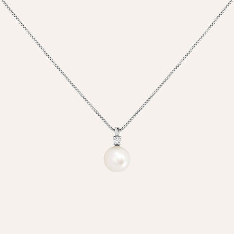 Collana Gabrielle Precious Oro Bianco Perla D'Acqua Dolce Diamante - Collane Donna | Stroili