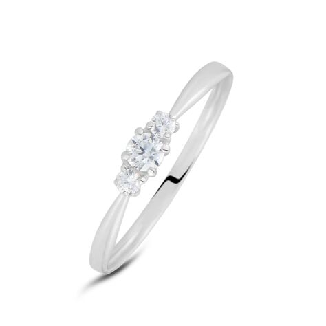 Anello Trilogy Claire Oro Bianco Cubic Zirconia - Anelli con Pietre Donna | Stroili