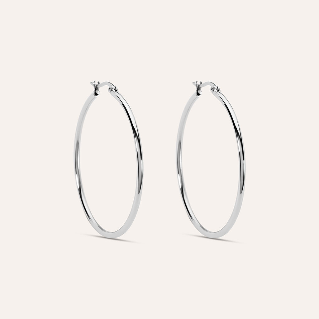 Orecchini A Cerchio Moonlight Acciaio