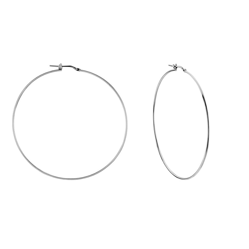 Orecchini A Cerchio Silver Collection Argento Rodiato - Orecchini a Cerchio Donna | Stroili