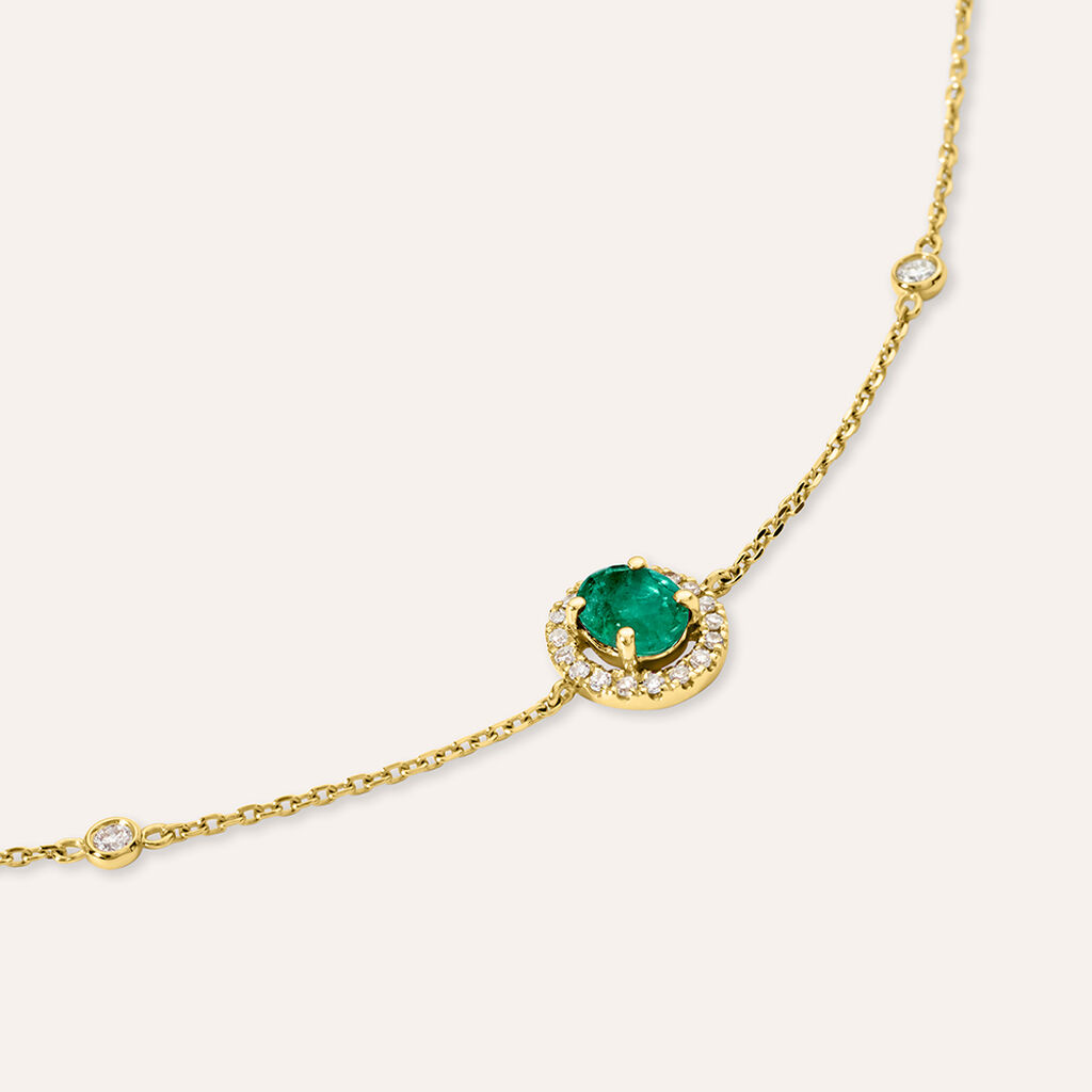 Bracciale Charlotte Oro Giallo Smeraldo Diamante