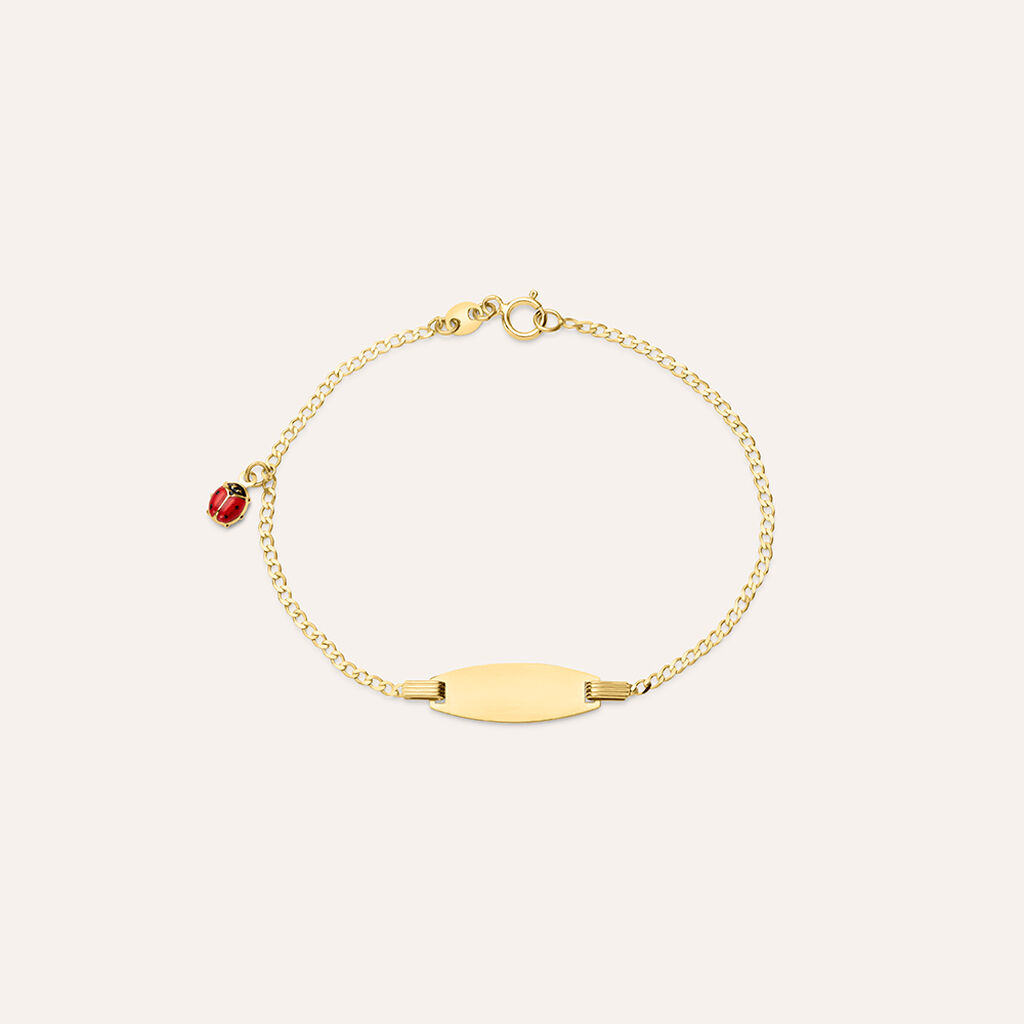 Bracciale Con Targhetta Holy Oro Giallo - Bracciali con Incisione Bambino | Stroili