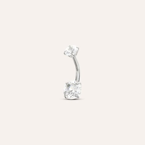 Piercing Ombelico Moonlight Acciaio Cristallo - Gioielli Donna | Stroili
