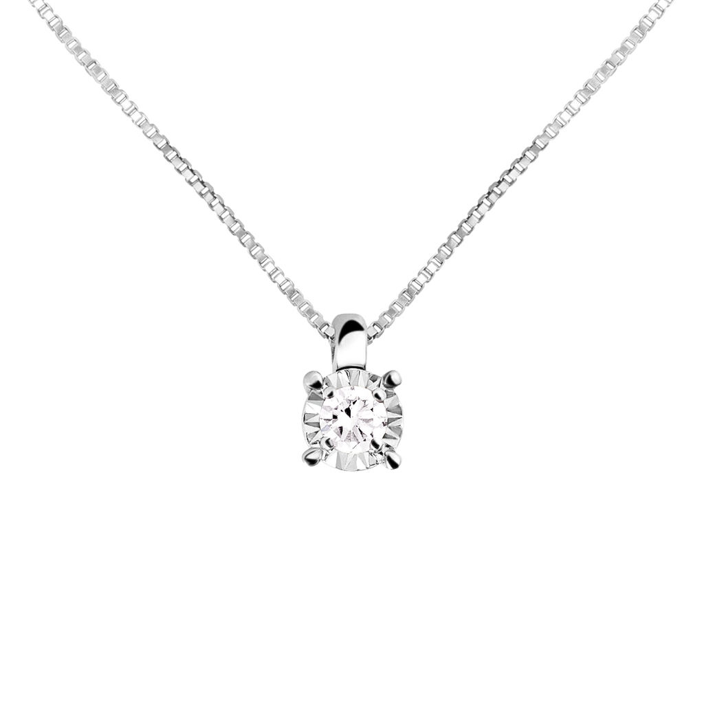 Collana Punto Luce Diamotion Oro Bianco Diamante