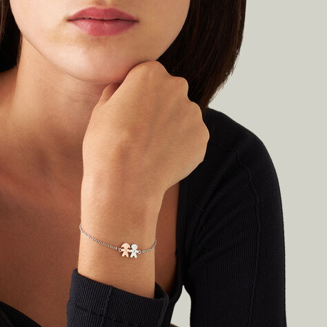 Bracciale Lady Chic Acciaio Bicolore Bianco / Rosa Cristallo - Bracciali Donna | Stroili