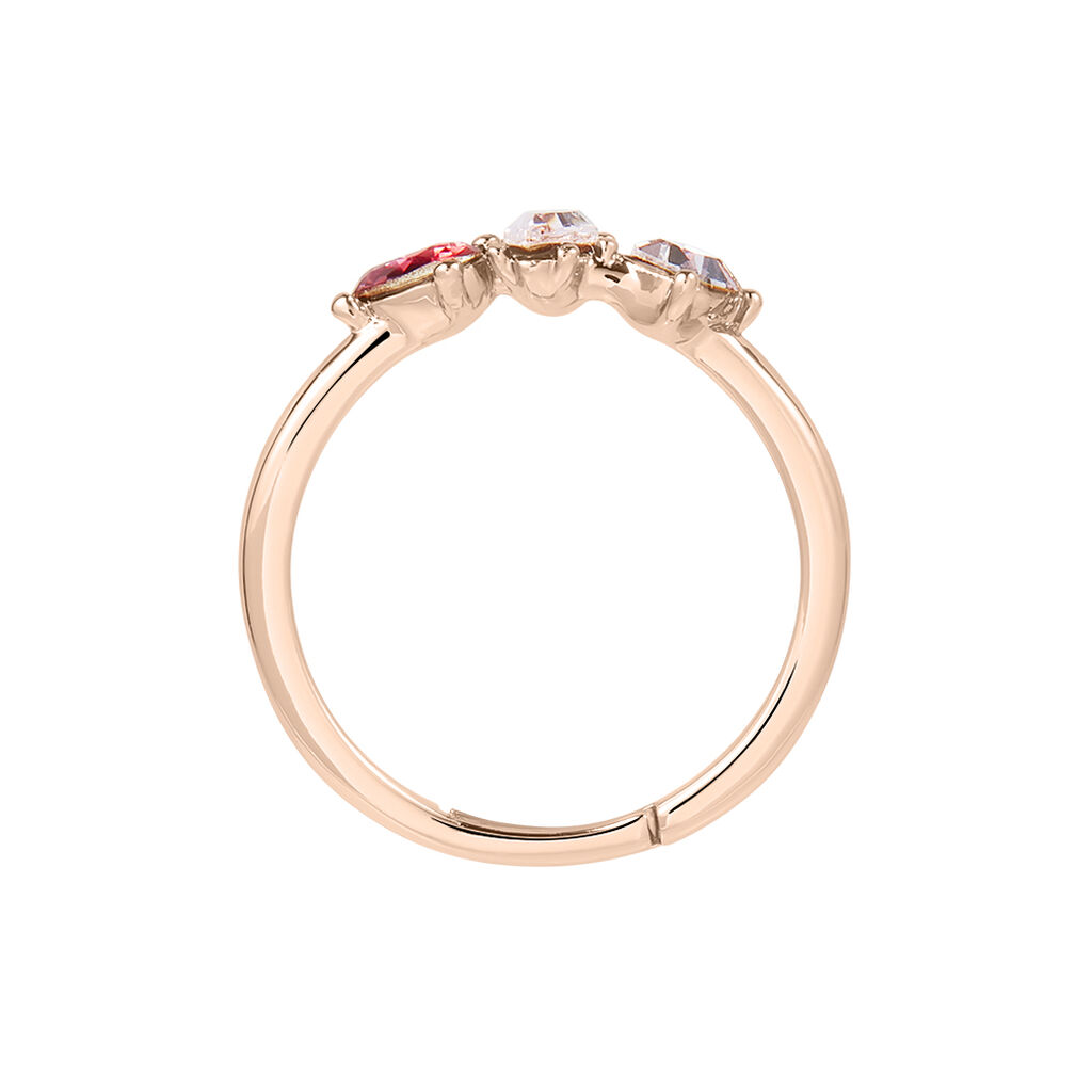 Anello Fantasia Violet Ottone Rosa Cristallo