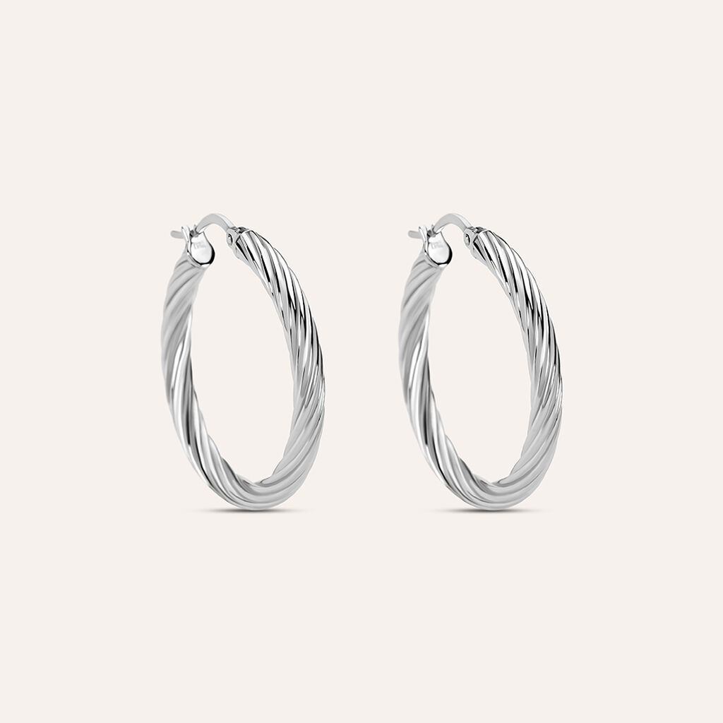 Orecchini A Cerchio Moonlight Acciaio