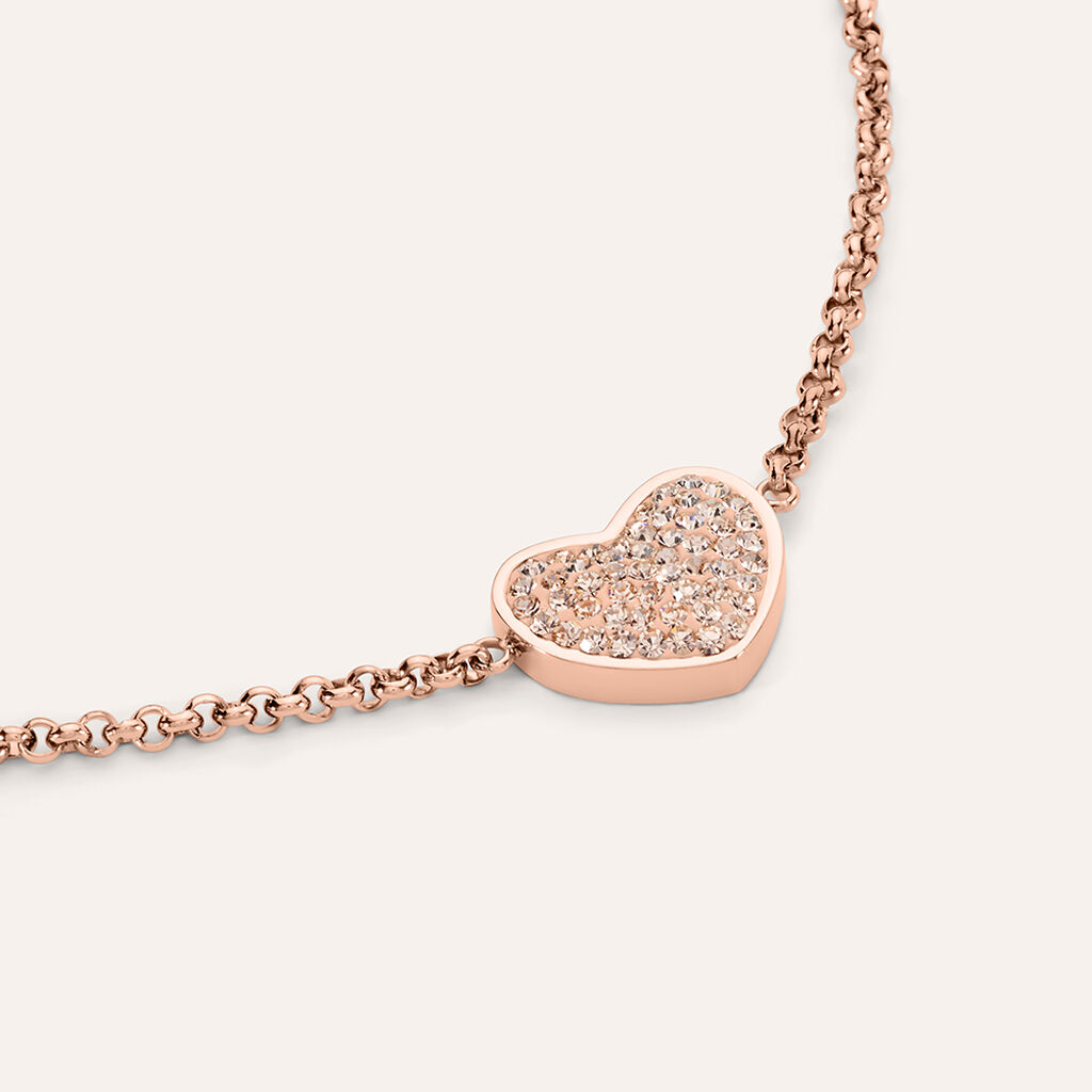 Bracciale Lady Phantasya Acciaio Rosa Cristallo - Bracciali Love Donna | Stroili