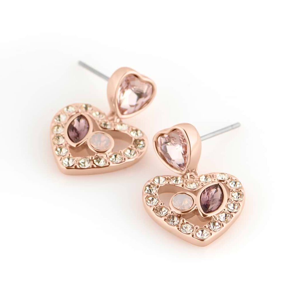 Orecchini Pendenti Violet Ottone Rosa Cristallo - Orecchini Pendenti Donna | Stroili