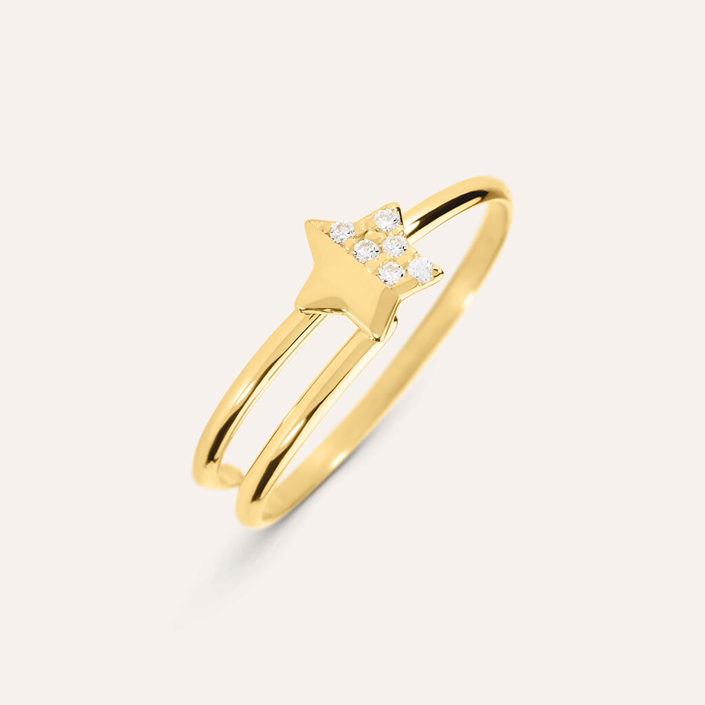 Anello Fantasia Mon Petit Oro Giallo Cubic Zirconia