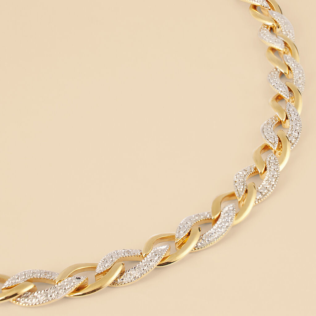 Bracciale Catena Golden Dream Placcato Oro Giallo Cubic Zirconia - Bracciali Amicizia Donna | Stroili