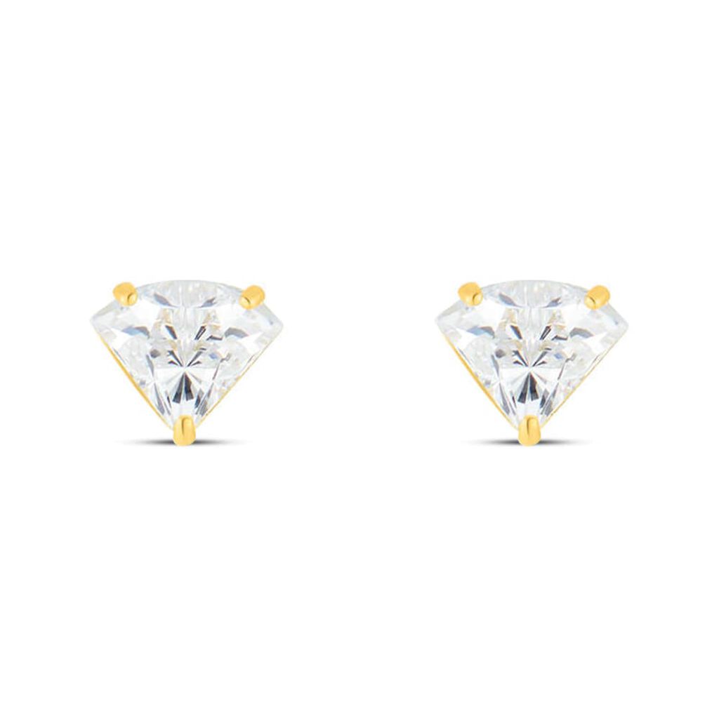 Orecchini Lobo Bon Ton Oro Giallo Cubic Zirconia