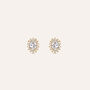 Orecchini Lobo Silver Glow Argento Dorato Cubic Zirconia