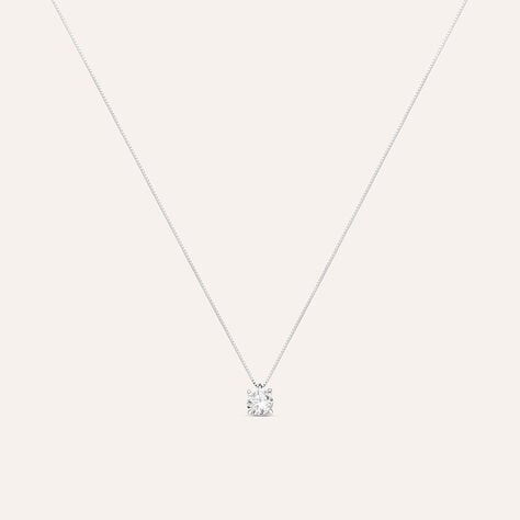 Collana Punto Luce Claire Oro Bianco Cubic Zirconia - Gioielli Donna | Stroili