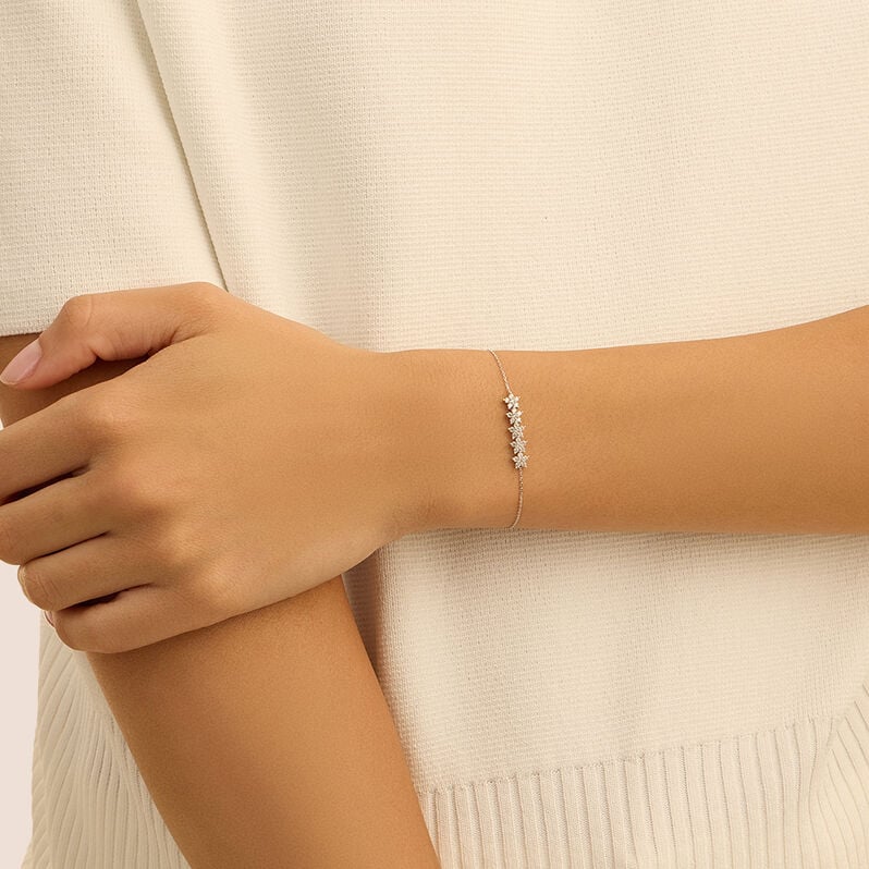 Bracciale Claire Oro Bianco Cubic Zirconia - Bracciali Amicizia Donna | Stroili