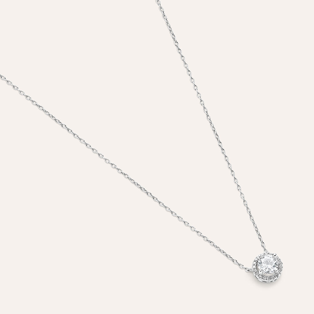 Collana Punto Luce Silver Elegance Argento Rodiato Cubic Zirconia