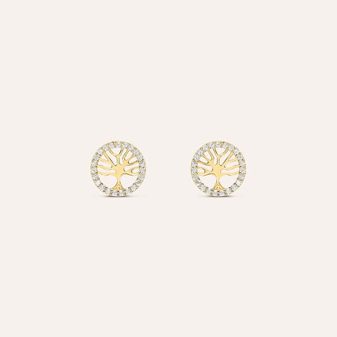 Orecchini Lobo Bon Ton Oro Giallo Cubic Zirconia - Orecchini a Lobo Donna | Stroili