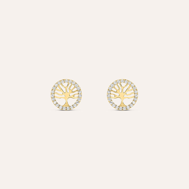 Orecchini Lobo Bon Ton Oro Giallo Cubic Zirconia - Orecchini a Lobo Donna | Stroili