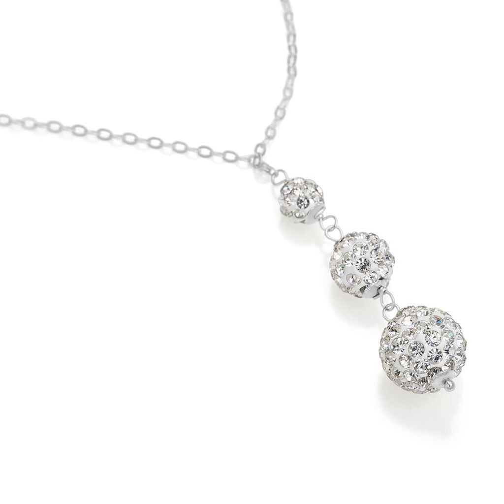 Collana Christelle Oro Bianco Cristallo - Collane Donna | Stroili