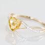 Anello Am&eacute;lie Oro Giallo Citrino Cubic Zirconia