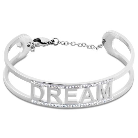 Bangle Lady Message Acciaio Cristallo - Bracciali Rigidi Donna | Stroili