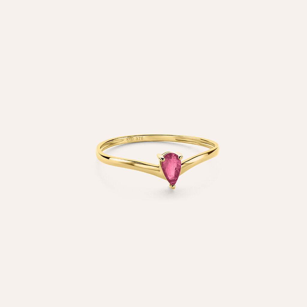 Anello Solitario Charlotte Oro Giallo Rubino - Anelli con Pietre Donna | Stroili