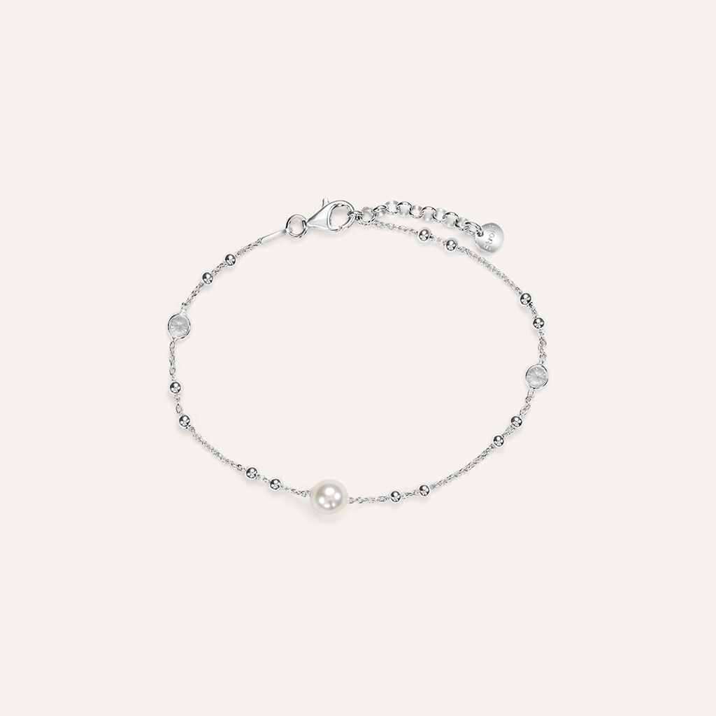 Bracciale Silver Pearls Argento Rodiato Perla sintentica - Bracciali Donna | Stroili
