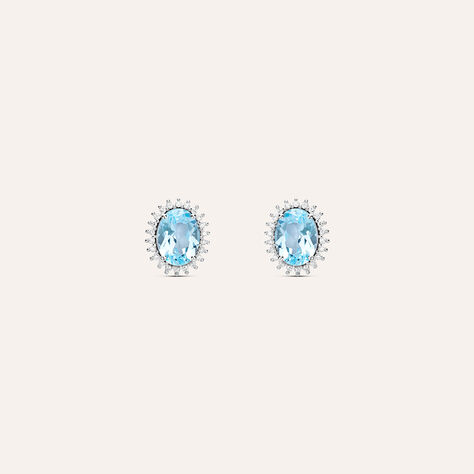 Orecchini Lobo Amélie Oro Bianco Topazio Cubic Zirconia - Orecchini a Lobo Donna | Stroili