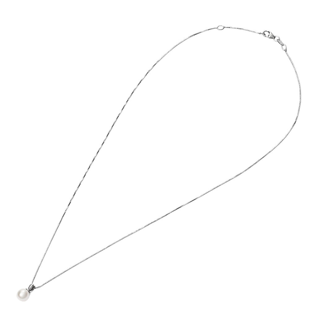 Collana Gabrielle Oro Bianco Perla Akoya - Collane Donna | Stroili