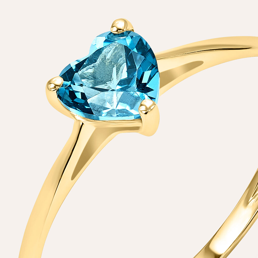 Anello Solitario Amélie Oro Giallo Topazio - Anelli con Pietre Donna | Stroili