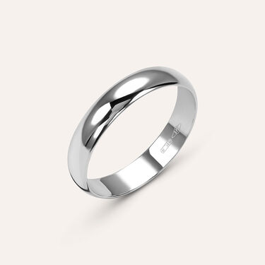 Fede Mantovana Leggera 4 mm Oro Bianco