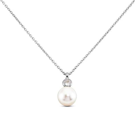 Collana Silver Pearls Argento Rodiato Perla sintentica Cubic Zirconia - Collane Donna | Stroili