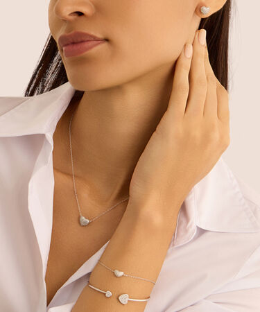 Orecchini Lobo Silver Shine Argento Rodiato Cubic Zirconia
